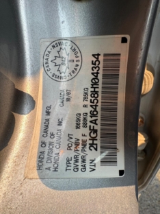 2008 Honda Civic Sedan 4dr Auto DX-G 1.8L PARTING OUT